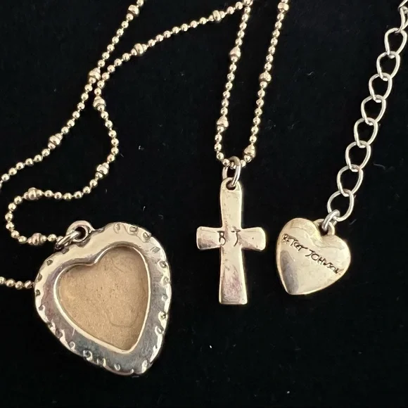 Betsey Johnson leopard heart and cross nec… - Picture 9 of 11